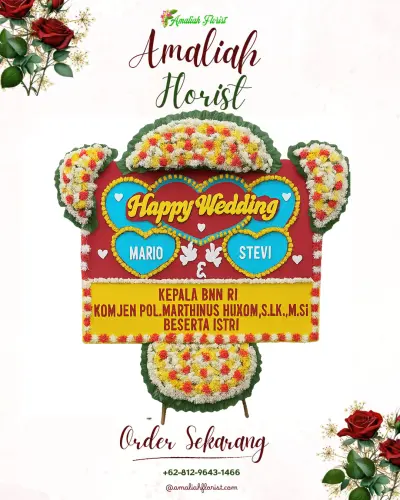Karangan Papan Bunga Pernikahan di Kedungsalam